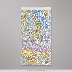 229x114 mm Strieborné holografické fóliové vrecko