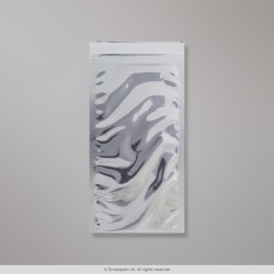 229x114 mm Silber Gl&auml;nzend Folien-Briefumschlag