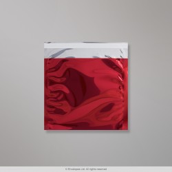 165x165 mm Rot Gl&auml;nzend Folien-Briefumschlag