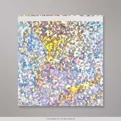 165x165 mm Strieborné holografické fóliové vrecko