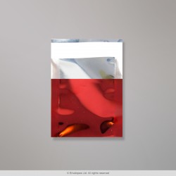 45x40 mm Rot Mini Gl&auml;nzend Folien-Briefumschlag