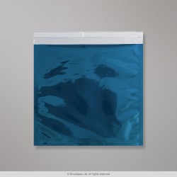 220x220 mm Blau Gl&auml;nzend Folien-Briefumschlag