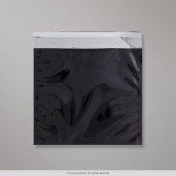 220x220 mm Schwarz Gl&auml;nzend Folien-Briefumschlag