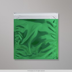 220x220 mm Gr&uuml;n Gl&auml;nzend Folien-Briefumschlag