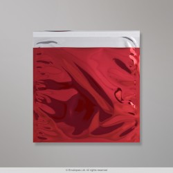 220x220 mm Rot Gl&auml;nzend Folien-Briefumschlag