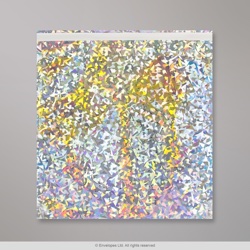 220x220 mm Holographische Silber Folienumschlag