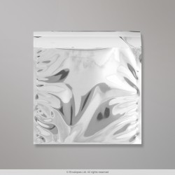 220x220 mm Silber Gl&auml;nzend Folien-Briefumschlag