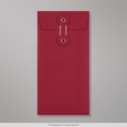 220x110 mm (DL) Roter Umschlag mit Bindfadenverschluss