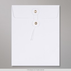 229x162 mm (C5) Weisser Umschlag mit Bindfadenverschluss