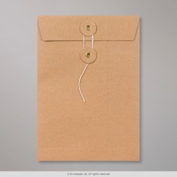 229x162 mm (C5) Manila Umschlag mit Bindfadenverschluss