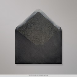 162x229 mm (C5) Black Envelope Lined With Black Fancy Paper