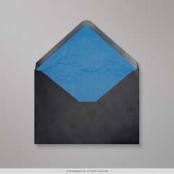 162x229 mm (C5) Black Envelope Lined With Blue Fancy Paper
