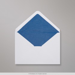 162x229 mm (C5) White Envelope Lined With Blue Fancy Paper