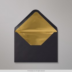 114x162 mm (C6) Black Envelope Lined With Gold Foil