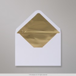 114x162 mm (C6) White Envelope Lined With Gold Foil