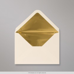 114x162 mm (C6) Ivory Envelope Lined With Gold Foil