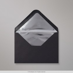 114x162 mm (C6) Black Envelope Lined With Silver Foil
