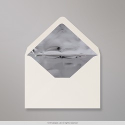 114x162 mm (C6) Ivory Envelope Lined With Silver Foil