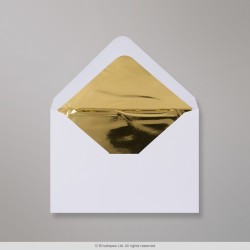 82x113 mm (C7) White Envelope Lined With Gold Foil