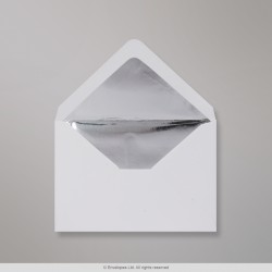 82x113 mm (C7) White Envelope Lined With Silver Foil
