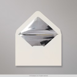 82x113 mm (C7) Ivory Envelope Lined With Silver Foil