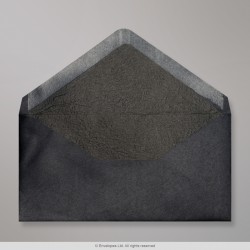 110x220 mm (DL) Black Envelope Lined With Black Fancy Paper