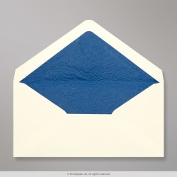 110x220 mm (DL) Ivory Envelope Lined With Blue Fancy Paper