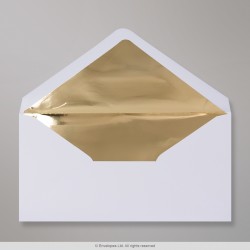110x220 mm (DL) White Envelope Lined With Gold Foil