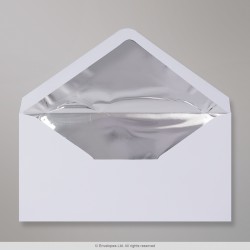 110x220 mm (DL) White Envelope Lined With Silver Foil