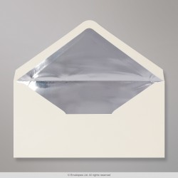 110x220 mm (DL) Ivory Envelope Lined With Silver Foil