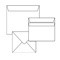 Envelopes quadrados comerciais