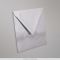 160x160 mm envelopes finição espelho prateados
