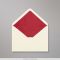 114x162 mm (C6) envelope marfim forrado + papel fancy vermelho