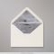 114x162 mm (C6) envelope marfim forrado + papel de prata