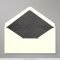 110x220 mm (DL) envelope marfim forrado + papel fancy preto