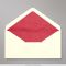 110x220 mm (DL) envelope marfim forrado + papel fancy vermelho